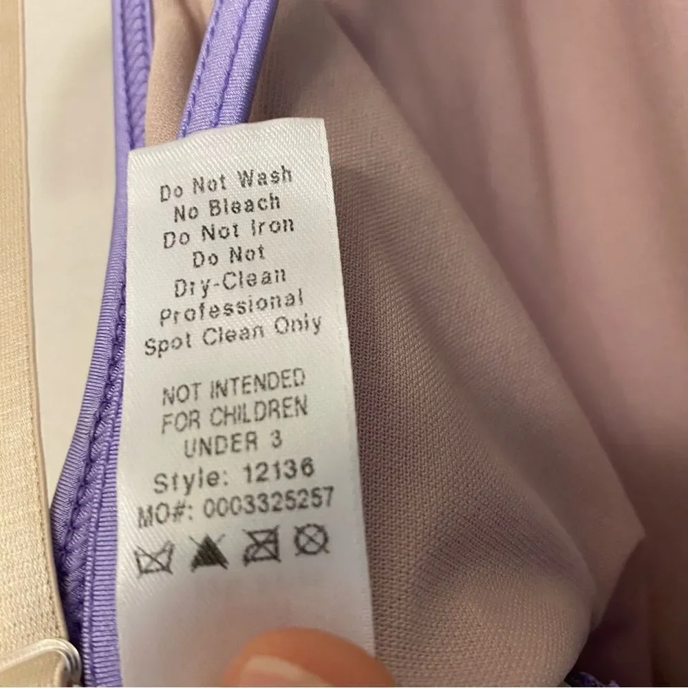 WEISSMAN Dance costume lavender purple dress DANCING ON MY OWN 12136 MC 10/12